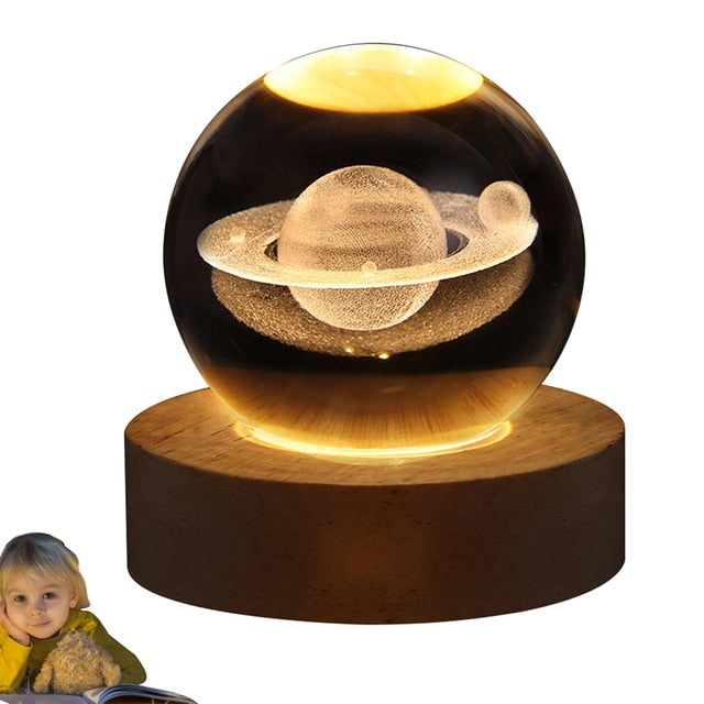 Glowing Crystal Ball Night Light - Premium  from Home Treasures - Just £23.40! Shop now at Home Treasures