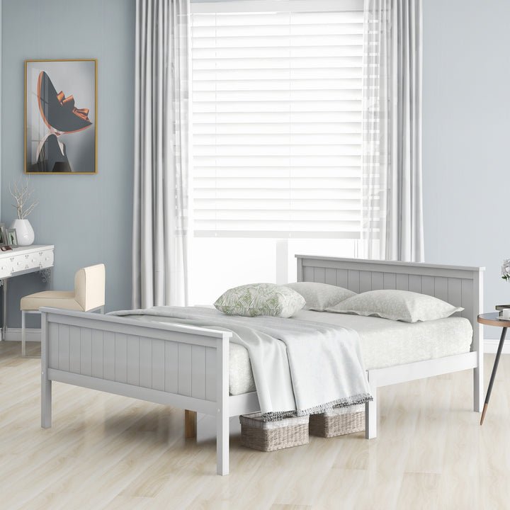 Children's Wooden Bed Frame with Headboard and Footboard in Ivory, Pine Wood Bed for Children - Premium Beds, Frames &amp; Bases from Home Treasures - Just £258.62! Shop now at Home Treasures