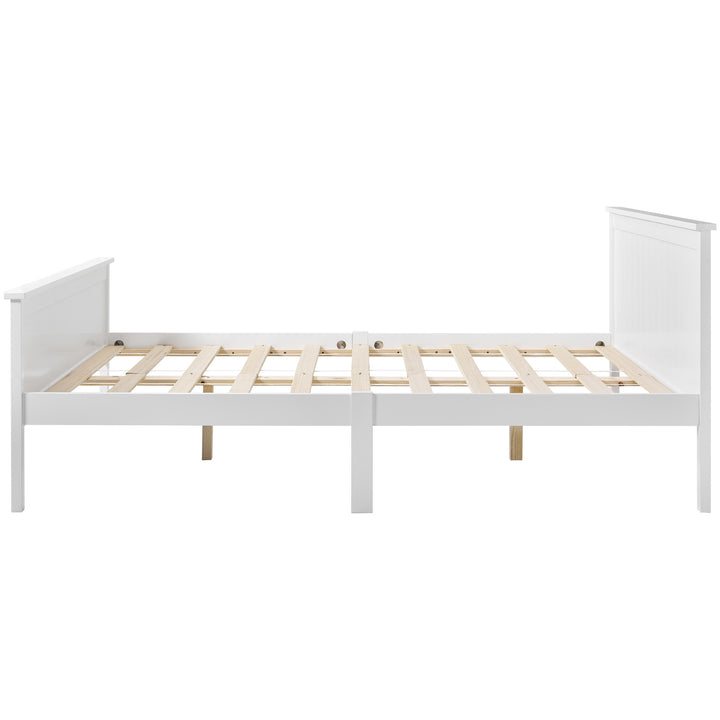 Children's Wooden Bed Frame with Headboard and Footboard in Ivory, Pine Wood Bed for Children - Premium Beds, Frames &amp; Bases from Home Treasures - Just £258.62! Shop now at Home Treasures