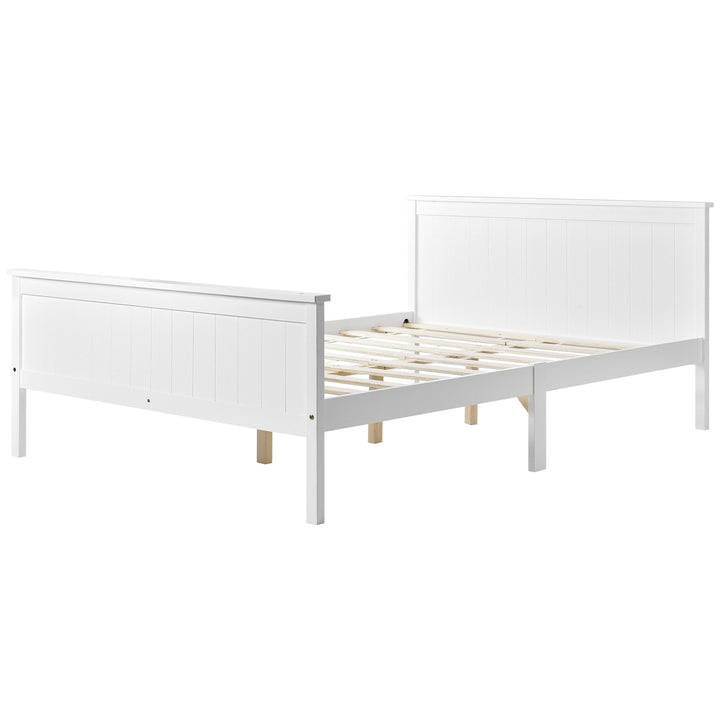 Children's Wooden Bed Frame with Headboard and Footboard in Ivory, Pine Wood Bed for Children - Premium Beds, Frames &amp; Bases from Home Treasures - Just £258.62! Shop now at Home Treasures