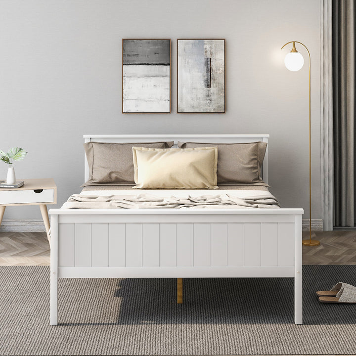 Children's Wooden Bed Frame with Headboard and Footboard in Ivory, Pine Wood Bed for Children - Premium Beds, Frames &amp; Bases from Home Treasures - Just £258.62! Shop now at Home Treasures