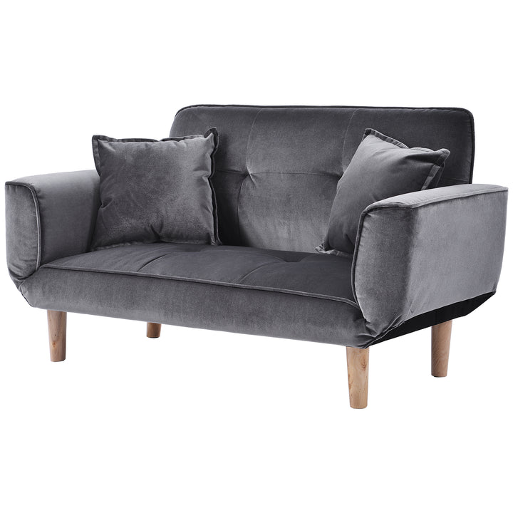 Modern Sofabed, Soft Velvet (Grey) - Premium Sofas from Home Treasures - Just £395.56! Shop now at Home Treasures