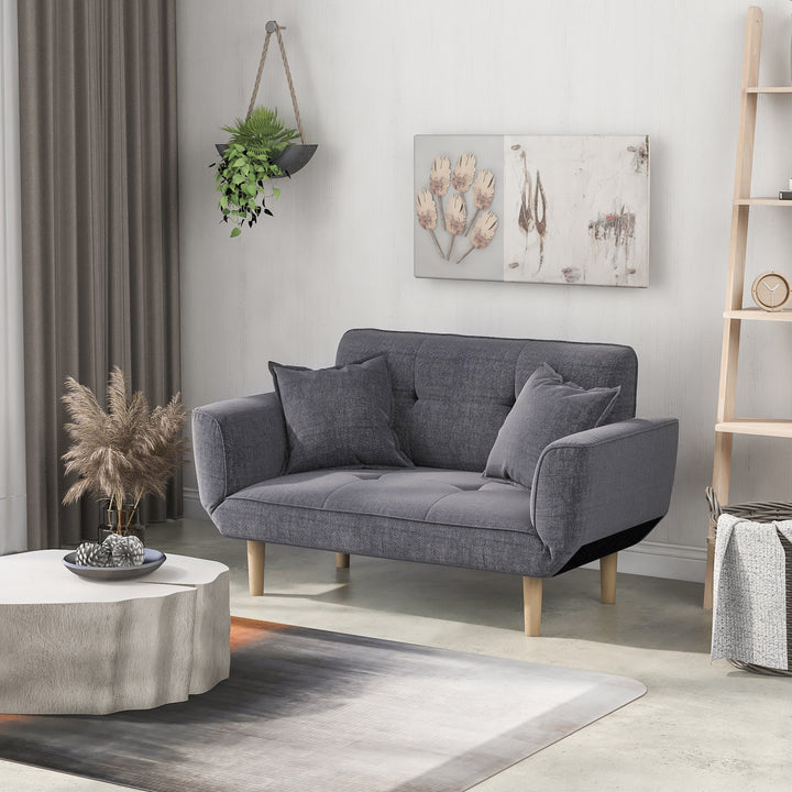 Modern 2 Seater Sofa Bed (Light Grey) - Premium Sofas from Home Treasures - Just £395.56! Shop now at Home Treasures