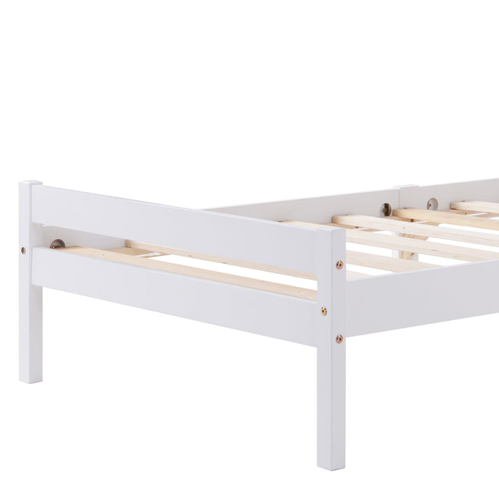 Wooden Bed Frame, Single Bed 3ft Solid Wooden Bed Frame, 90 x 190 cm (White) - Premium Beds, Frames &amp; Bases from Home Treasures - Just £143.94! Shop now at Home Treasures