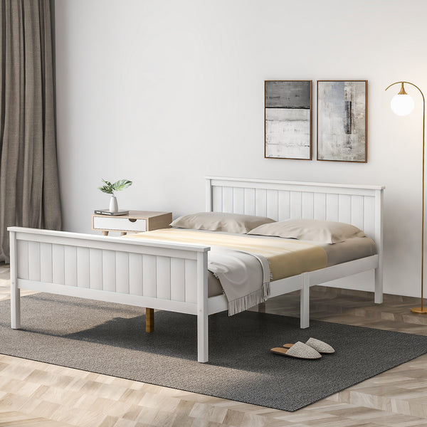 Children's Wooden Bed Frame with Headboard and Footboard in Ivory, Pine Wood Bed for Children - Premium Beds, Frames &amp; Bases from Home Treasures - Just £258.62! Shop now at Home Treasures