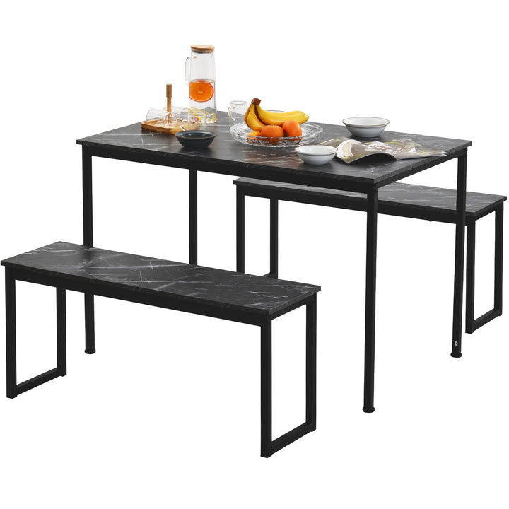 Space-Saving Dining Table & Bench Set 4-Person - Premium Dining and Kitchen Sets from Home Treasures - Just £200.66! Shop now at Home Treasures