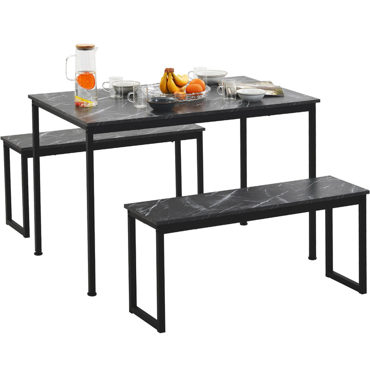 Space-Saving Dining Table & Bench Set 4-Person - Premium Dining and Kitchen Sets from Home Treasures - Just £200.66! Shop now at Home Treasures