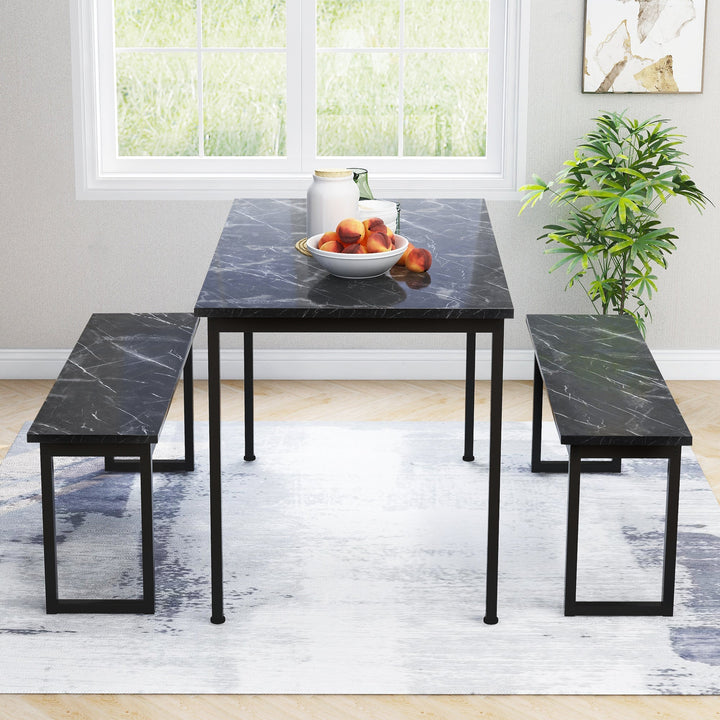 Space-Saving Dining Table & Bench Set 4-Person - Premium Dining and Kitchen Sets from Home Treasures - Just £200.66! Shop now at Home Treasures