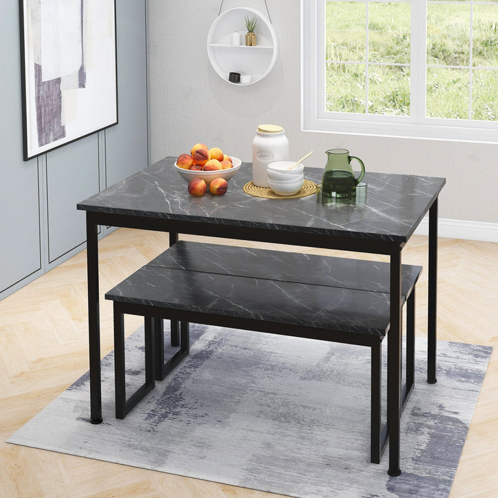 Space-Saving Dining Table & Bench Set 4-Person - Premium Dining and Kitchen Sets from Home Treasures - Just £200.66! Shop now at Home Treasures