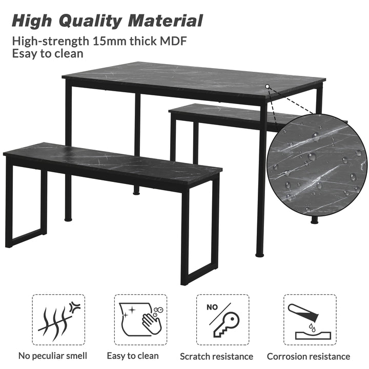 Space-Saving Dining Table & Bench Set 4-Person - Premium Dining and Kitchen Sets from Home Treasures - Just £200.66! Shop now at Home Treasures