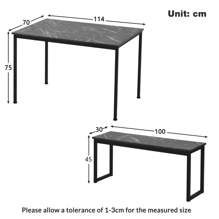 Space-Saving Dining Table & Bench Set 4-Person - Premium Dining and Kitchen Sets from Home Treasures - Just £200.66! Shop now at Home Treasures