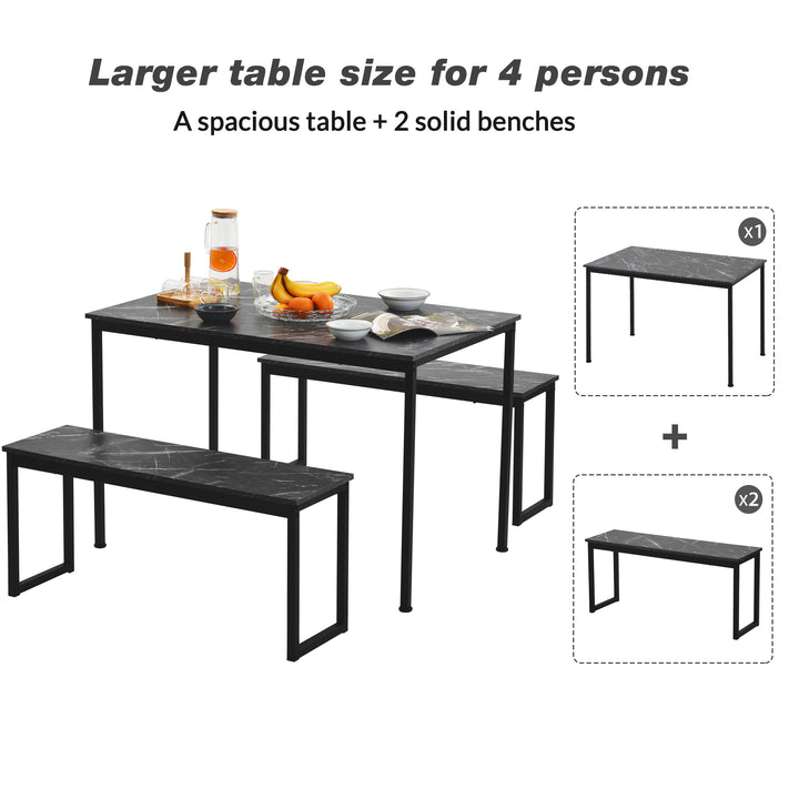 Space-Saving Dining Table & Bench Set 4-Person - Premium Dining and Kitchen Sets from Home Treasures - Just £200.66! Shop now at Home Treasures