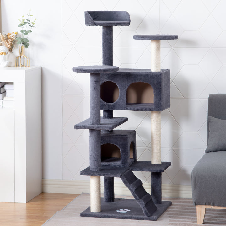 Cat Tree Cat Climbing Tower for Indoor Cats 133cm - Premium Trees &amp; Condos from Home Treasures - Just £70.79! Shop now at Home Treasures