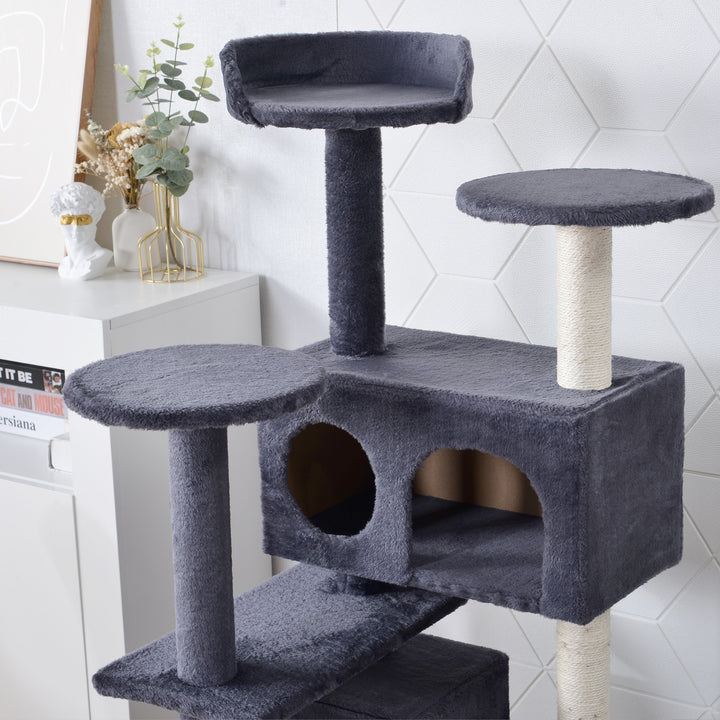 Cat Tree Cat Climbing Tower for Indoor Cats 133cm - Premium Trees &amp; Condos from Home Treasures - Just £70.79! Shop now at Home Treasures