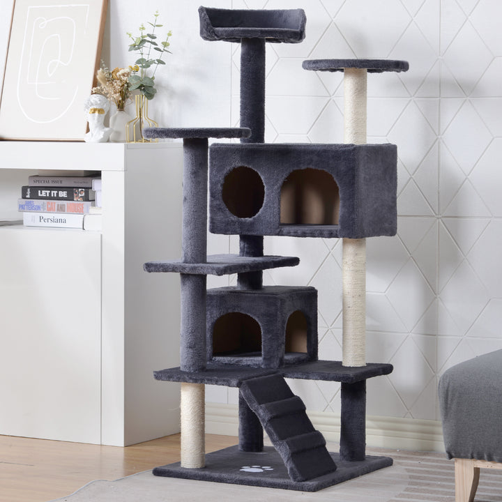 Cat Tree Cat Climbing Tower for Indoor Cats 133cm - Premium Trees &amp; Condos from Home Treasures - Just £70.79! Shop now at Home Treasures