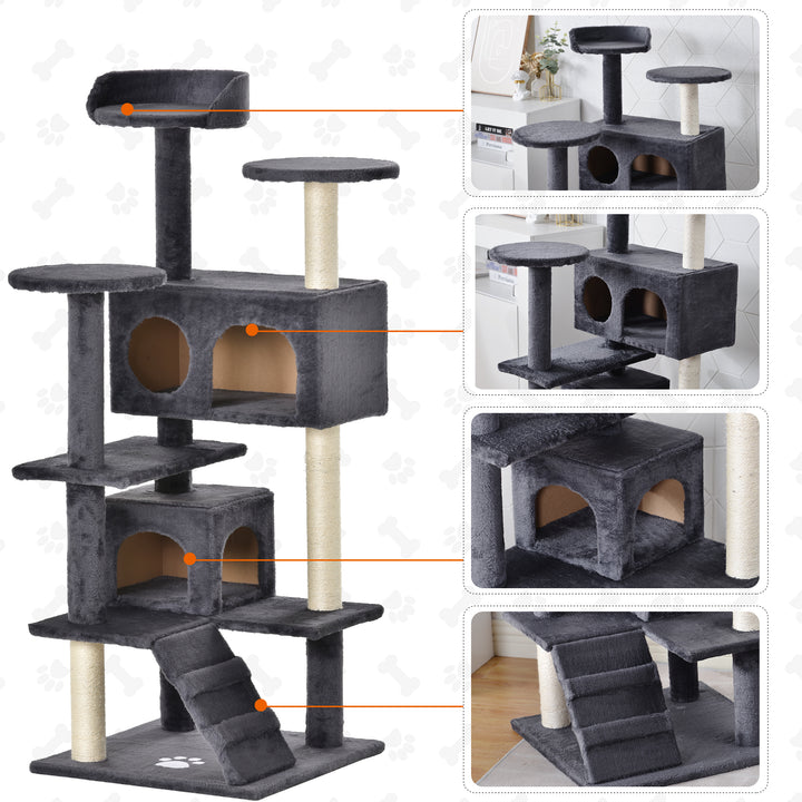 Cat Tree Cat Climbing Tower for Indoor Cats 133cm - Premium Trees &amp; Condos from Home Treasures - Just £70.79! Shop now at Home Treasures