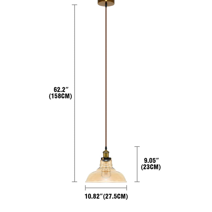 Vintage Gold Glass Ceiling Light with Bulb - Premium Lighting from Home Treasures - Just £74.99! Shop now at Home Treasures