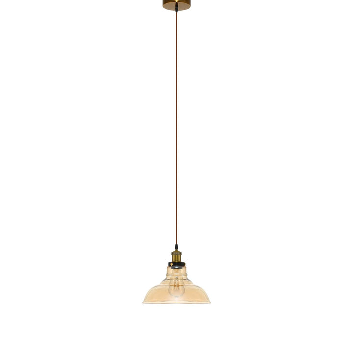 Vintage Gold Glass Ceiling Light with Bulb - Premium Lighting from Home Treasures - Just £74.99! Shop now at Home Treasures