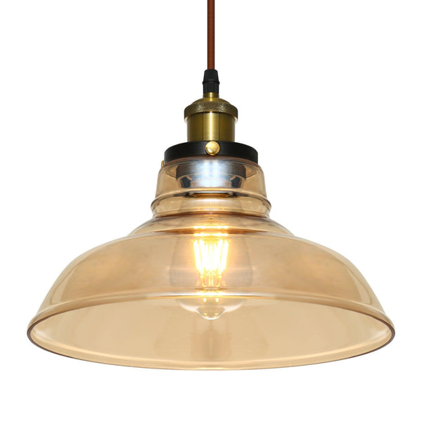 Vintage Gold Glass Ceiling Light with Bulb - Premium Lighting from Home Treasures - Just £74.99! Shop now at Home Treasures