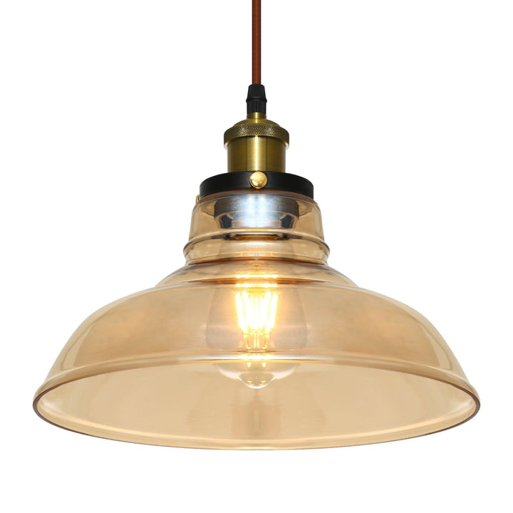 Vintage Gold Glass Ceiling Light with Bulb - Premium Lighting from Home Treasures - Just £74.99! Shop now at Home Treasures