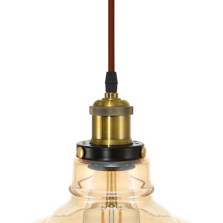 Vintage Gold Glass Ceiling Light with Bulb - Premium Lighting from Home Treasures - Just £74.99! Shop now at Home Treasures