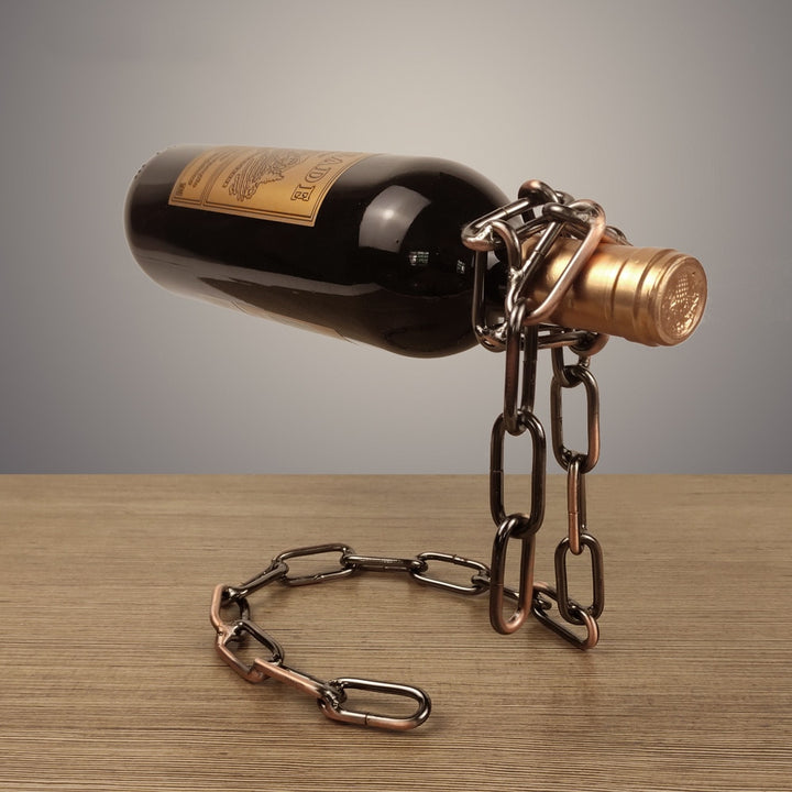 Metal Chain Hanging Wine Rack - Premium  from Home Treasures - Just £29.60! Shop now at Home Treasures