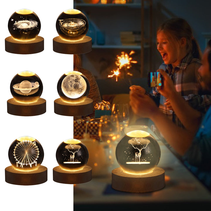 Glowing Crystal Ball Night Light - Premium  from Home Treasures - Just £23.40! Shop now at Home Treasures