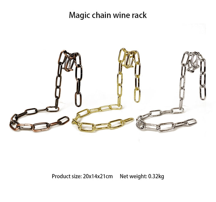 Metal Chain Hanging Wine Rack - Premium  from Home Treasures - Just £29.60! Shop now at Home Treasures