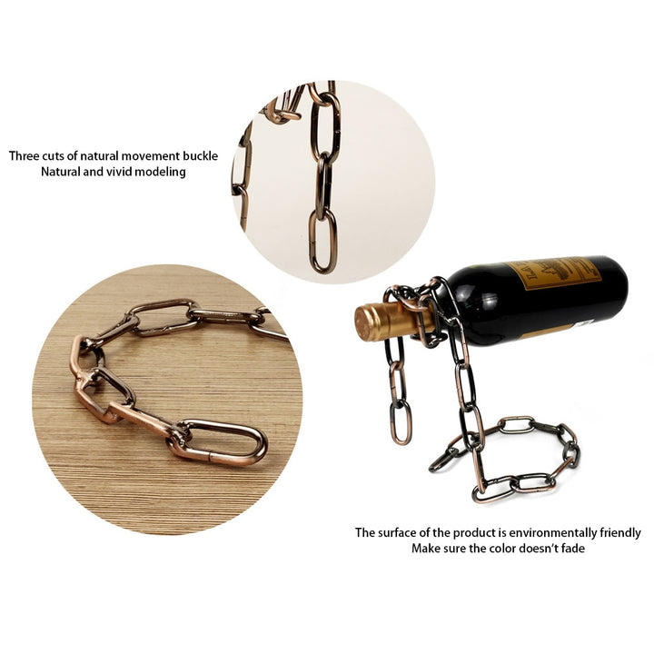 Metal Chain Hanging Wine Rack - Premium  from Home Treasures - Just £29.60! Shop now at Home Treasures