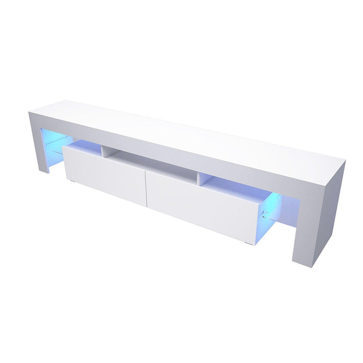 Modern TV Unit w/ LED Light (White) 200 x 38.9 x 45cm - Premium TV Unit from Home Treasures - Just £229.99! Shop now at Home Treasures