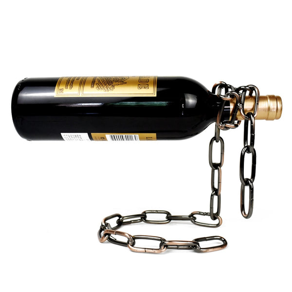 Metal Chain Hanging Wine Rack - Premium  from Home Treasures - Just £29.60! Shop now at Home Treasures